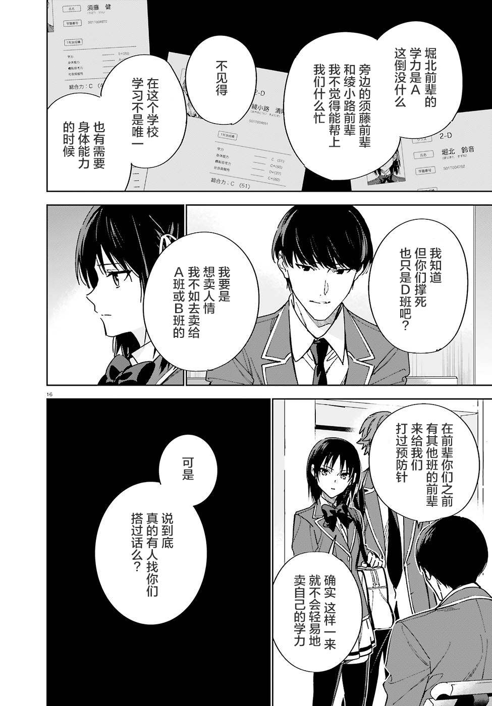 欢迎来到实力至上主义的教室 2年级篇 第4话 第16页